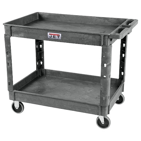 Jet Cart, 550 lb Load Capacity, 2 Shelves, 41 in L, 26 in W, 33 1/2 in H, Flat Handle 141014