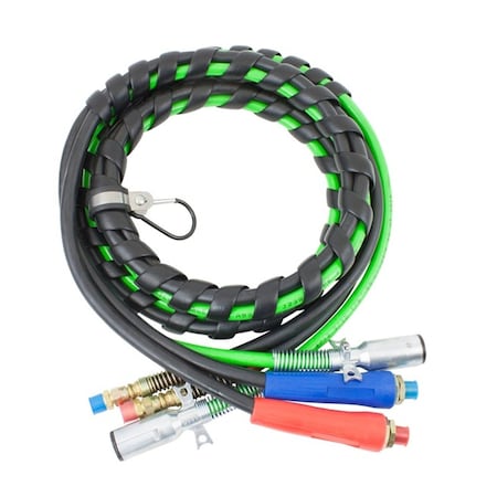 Mytee Products 3-in-One Wrap 7 Way Electrical Green ABS Air Brake Lines 18 Ft MP-AB3IO-169187