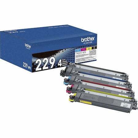 Brother Standard Yield Black, Cyan, Magenta, Yellow Toner Cartridge, 4PK TN2294PK