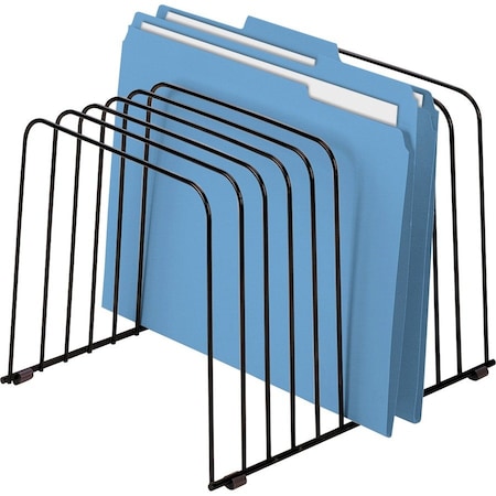 Fellowes File Sorter, Black, Steel, 9 in W, 11 3/8 in L, 8 in H, 11 Number of Compartments 72112
