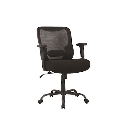 We'Re It Cush, the Big & Tall it Office Chair with Black Mesh Back, 400 lb Weight Capacity OFDBT400M-BLK