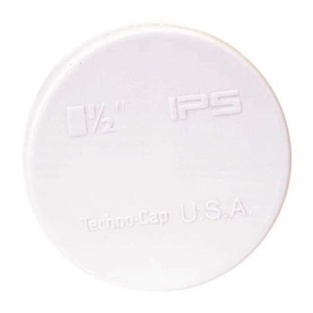 Test-Tite Techno-Caps PVC Heavy-Duty Test Cap Tests 2 In. Pipe White 87505