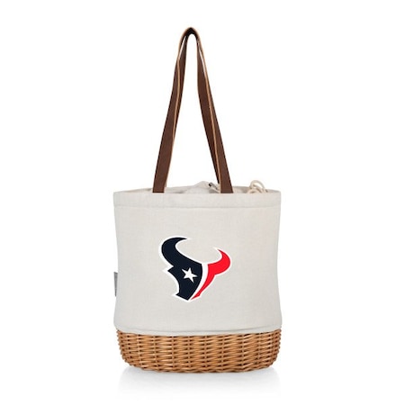 Picnic Time Family Of Brands Houston Texans - Pico Willow and Canvas Lunch Basket, (Natural Canvas) 200-00-187-134-2