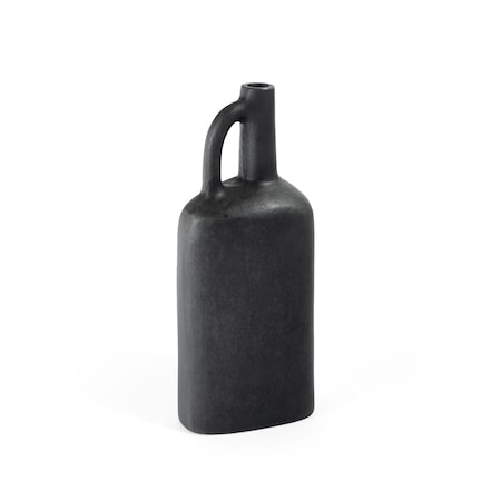 Homeroots 11" Gray Aluminum Jug Table Vase 576762