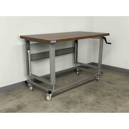 Stackbin Workbench, Mobile, Hand, Crank, Lift, Adj. H4830-2500-VB