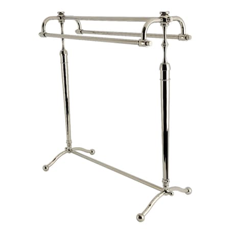Kingston Brass 28" Freestanding Pedestal 3-Tier Towel Rack, Polished Nickel SCC2266