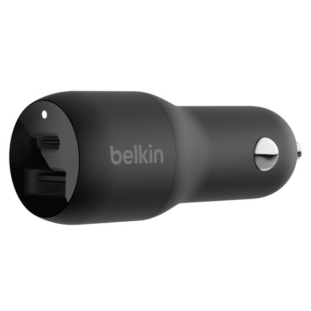 Belkin Boost Up Charge Dual Port Usb A Pd Car Charger 37w With Pps, Black CCB004BTBK