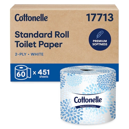 Kleenex Professional Standard Roll Toilet Paper, 2-Ply, White, (451 Sheets/Roll), 60PK 17713