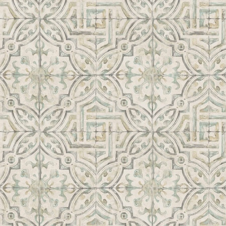 Chesapeake Sonoma Grey Spanish Tile Wallpaper 3123-12335