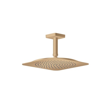 Axor Citterio C Showerhead 270 Square 1-Jet Ceiling Connection, 1.75 GPM in Brushed Bronze 28797141
