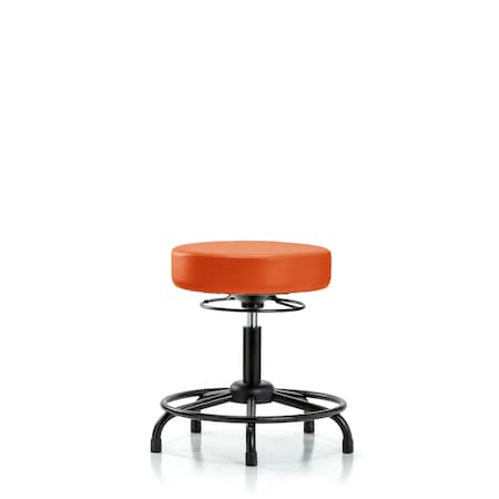 Blue Ridge Ergonomics Desk Stool, Vinyl, RT, Glides, Orange BR-VDHSO-RT-RG-8613