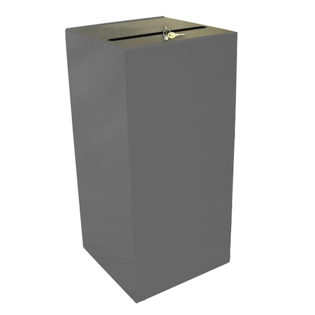 Witt Industries 32 gal Square Confidential Document Receptacle, Slate, Metal 32MSR-SL