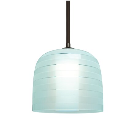 Besa Lighting Mitzi 7 Stem Pendant, Cyan, Bronze Finish, 1x9W LED 1TT-MITZI7CY-LED-BR
