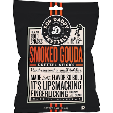 Pop Daddy Snacks Pop Daddy 3 Oz. Smoked Gouda Pretzel Sticks 134