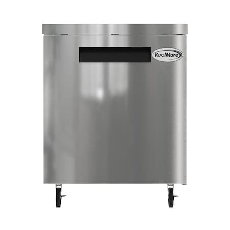Koolmore 27 in. One Door Commercial Undercounter Refrigerator 5 cu. ft. in Stainless-Steel KM-UCR-1DSS KM-UCR-1DSS
