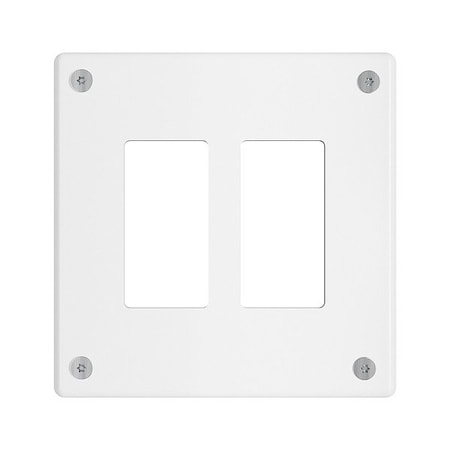 Legrand Wall Plate, 5.54" W, Stainless Steel, White WSP32G1PS