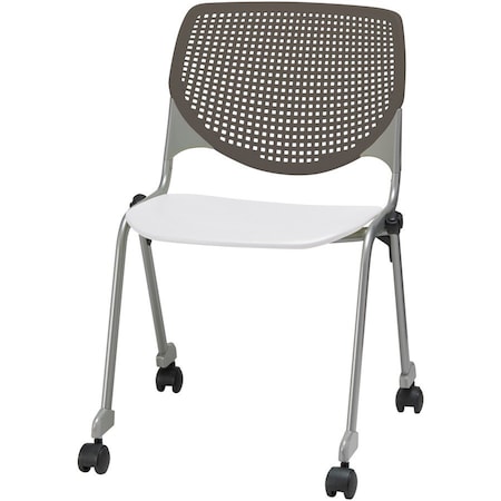 Kfi Poly Stack Chair, Brwnstne Back CS2300-BP18-SP08