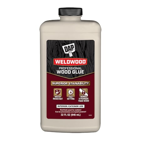 Dap Professional Wood Glue, Weldwood Series, 32 fl oz, Bottle 7079800482