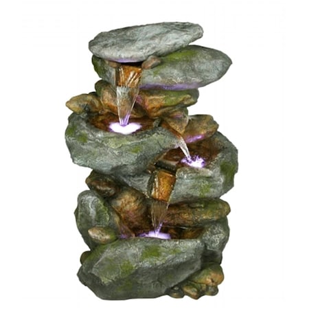 Alpine Corp . Rock Waterfall Fountian with LED Lights WIN582