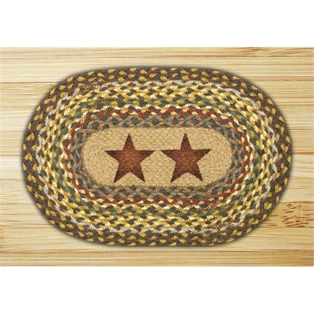 Palacedesigns Capitol Importing  Gold Stars 10 in. x 15 in. Hand Printed Oval Swatch PA213358