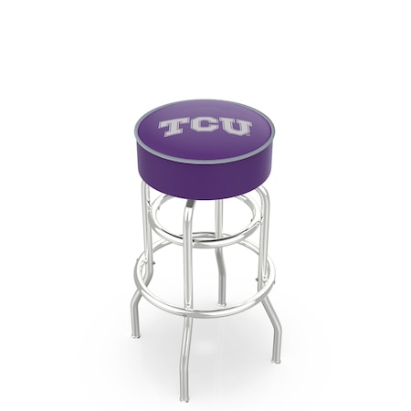 Holland Bar Stool Co 25" 4" TCU Cushion Seat, Double-Ring Chrome Swivel Bar Stool L7C125TexChr