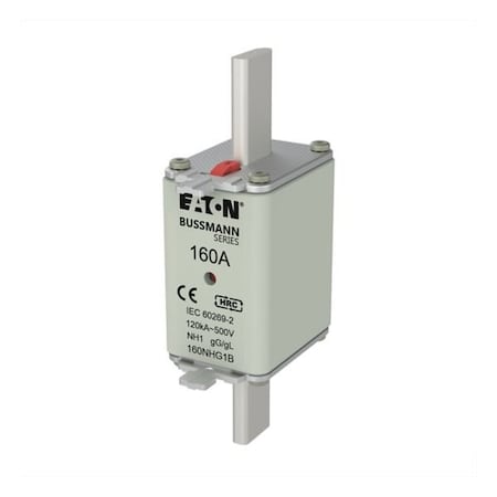 Eaton Bussmann Fuse-link, low voltage, 160 A, AC 500 V, NH1, gL/gG, IEC, dual indicator, 3PK 160NHG1B