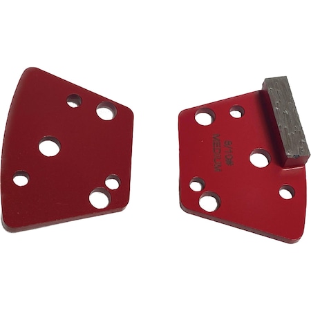 Vantage Product Diamond Grinding Disc for Trapezoid Grinders, 1 Bar Segment, 08/10 Grit, Medium Bond M-TQC10-1B0810-M