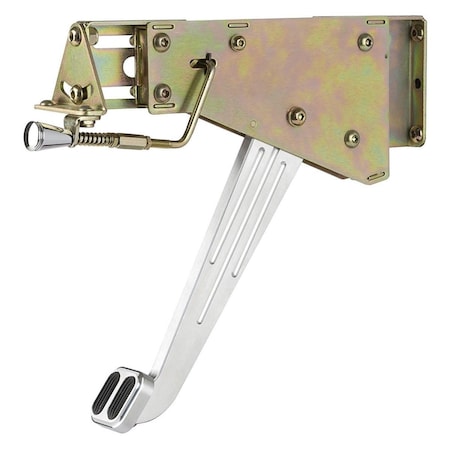 Lokar EFB-9001 Billet Aluminum Under-The-Dash Foot Operated Emergency Brake with Rubber Inserts LOKEFB9001