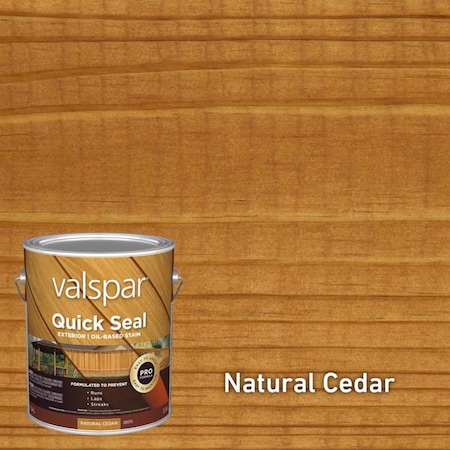 Valspar Quick Seal Semi-Transparent Natural Cedar Oil-Based Exterior Stain 1 gal VL1028015-16