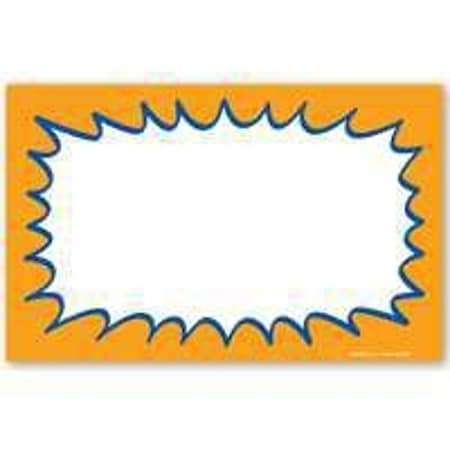 Centurion Laser Starburst Sign, Orange Background, 5-1/2 in W x 3-1/2 in H Dimensions CZG938