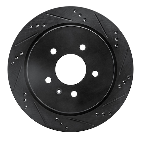 Dynamic Friction Co DFC Brake Rotor - Drilled and Slotted - Black 633-46014R