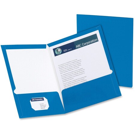 Tops Business Forms Oxford, High Gloss Laminated Paperboard Folder Capacity, Blue, 25PK 51701