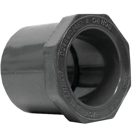 Genova LASCO 837131BC Reducing Bushing, 1 x 34 in, Spigot x Slip, PVC, SCH 80 Schedule 837131-BC