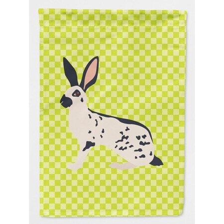 Carolines Treasures English Spot Rabbit Green Flag Canvas House BB7787CHF