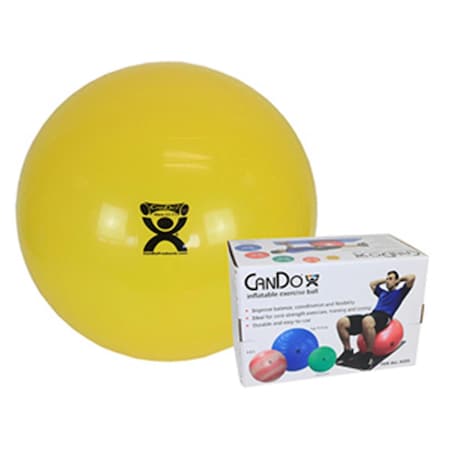 Cando International CanDo  18 in. Inflatable Exercise Ball - Yellow CanDo-30-1801B