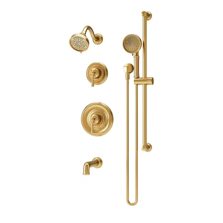 Symmons Braston HydroMersion Double Handle Tub and Shower Trim Kit with Hand Spray (Valve Not Included) 5896BBZ15TRM