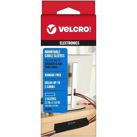 Velcro Brand Micro Nylon Mountable Cable Sleeve 12 in. L 2 pk VEL-30797-USA