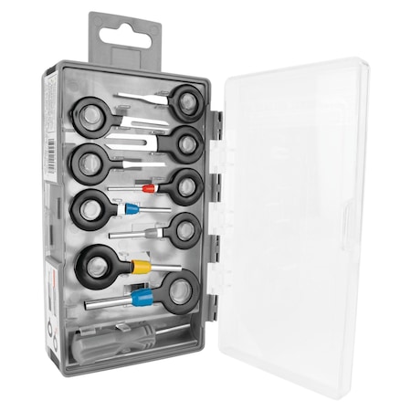 Performance Tool 22 pc Universal Terminal Tool Set, Pin Release Kit, Stainless Steel, Case W9053