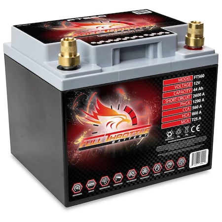 Fullriver Full Throttle 44Ah 560 CCA AGM Battery Group 26R FT560