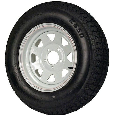 Martin Wheel MARTIN WHEEL DM205D4C-5CT/CI Trailer Tire, 1760 lb Withstand Load, 4-1/2 in Dia Bolt Circle DM205D4C-5CT/CI