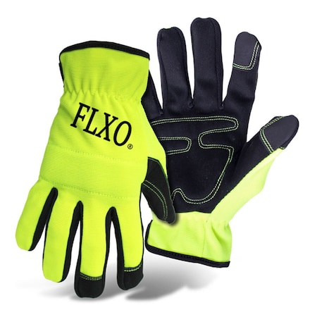 Boss Boss Men's Indoor/Outdoor Touchscreen Mechanic's Glove High-Vis Green XL 1 pair B52121-XL