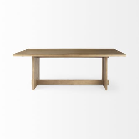 Homeroots Light Natural Modern Rustic Wooden Dining Table 397609
