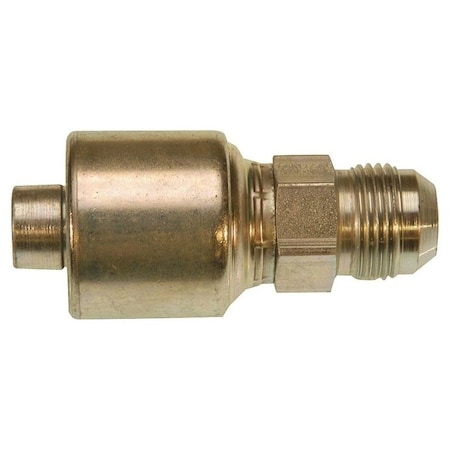 Gates MegaCrimp G25165-0810 Hose Coupling, 7/8-14, Crimp x JIC, Straight Angle, Steel, Zinc G251650810