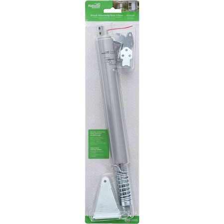 National Hardware Door Closer, 13.87 in L, Steel, Aluminum N184-770