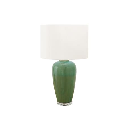 Monarch Specialties Lighting, 29"h, Table Lamp, Green Ceramic, Ivory / Cream Shade, Contemporary, Modern I 9946