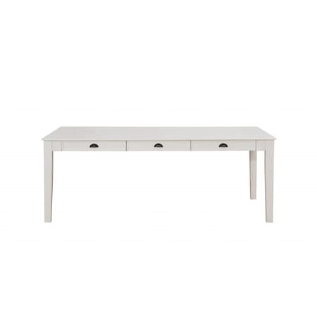 Homeroots 78" White Solid Wood Dining Table 318942