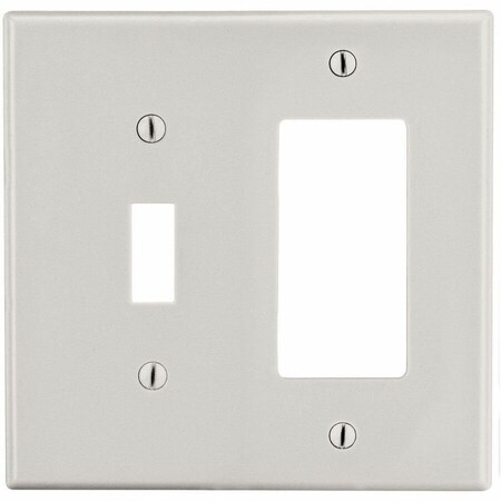 Hubbell Wiring Device-Kellems WALLPLT, M-SIZE, 2-G, 1) TOG 1) DEC, LA PJ126LA
