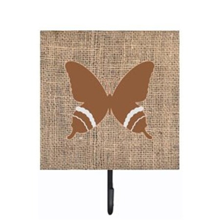 Carolines Treasures Butterfly Burlap and Brown Leash Or Key Holder BB1034-BL-BN-SH4