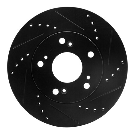 Premium Black Drilled & Slotted Brake Rotor, Disc Brake Rotor,