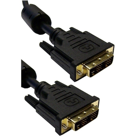 Cable Wholesale DVI-D / DVI-D Single Link Cable with Ferrite, 5 meter (16.5 foot) 10V1-05305BK-F